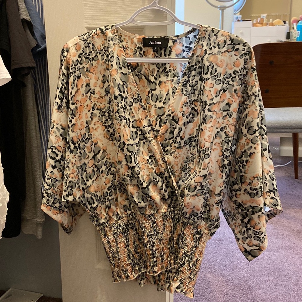 Flowy Animal Print Top